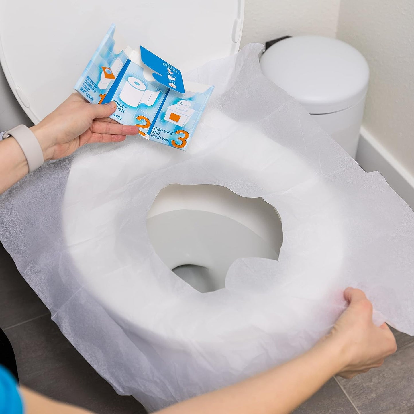 Portable Disposable Toilet Seat Cover (Blue)