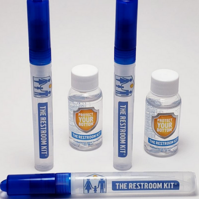 The Restroom Kit - public restroom survival kit - mist spray hand sanitizer - gel hand sanitizer